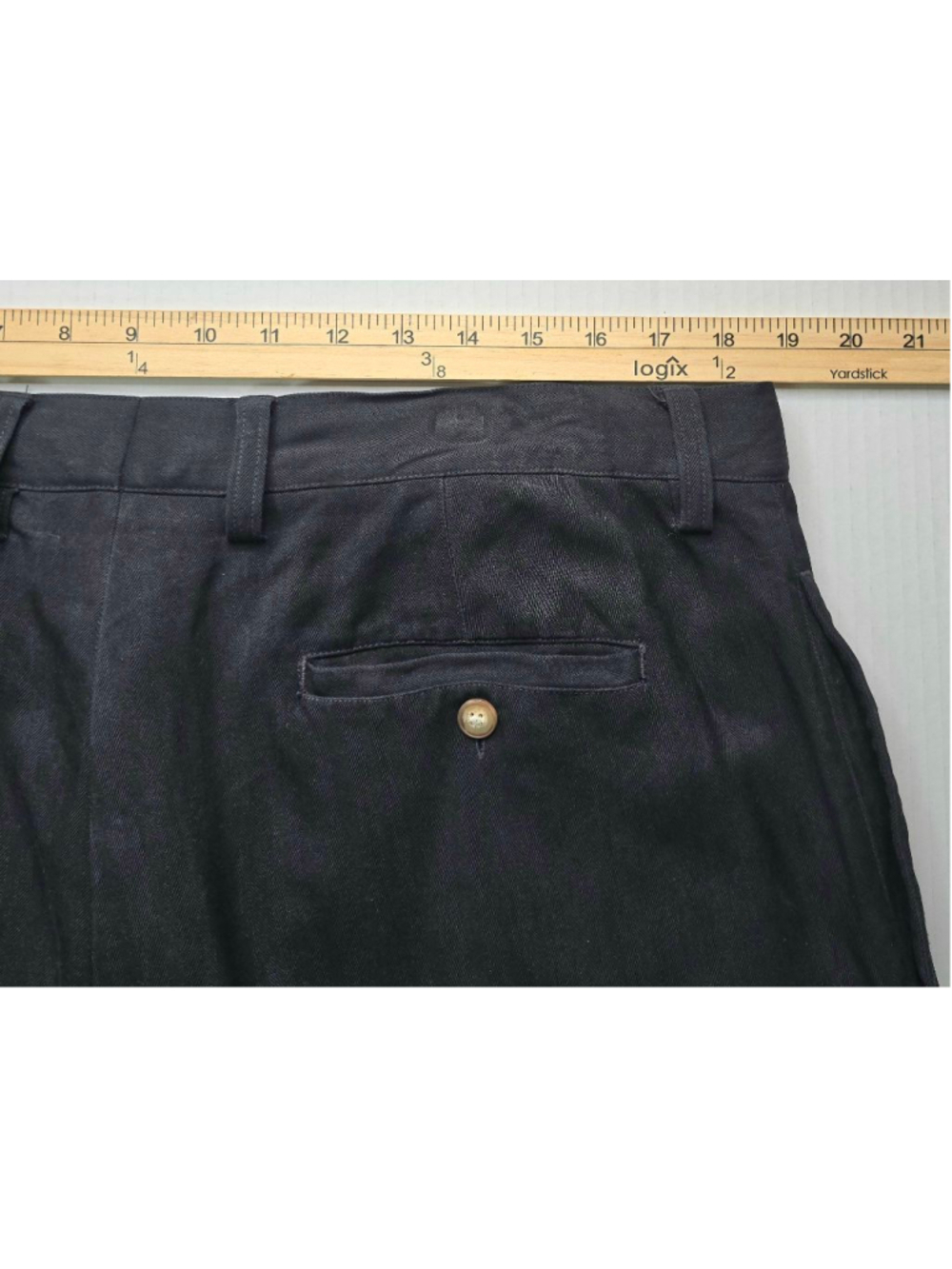 Tommy Bahama 100% Silk Black Pleated Cuffed Dress Pants Mens 38 - Picture 5 of 9